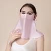 Summer silk sunscreen full face neck protection UV protection riding driving face mask mulberry silk mask veil