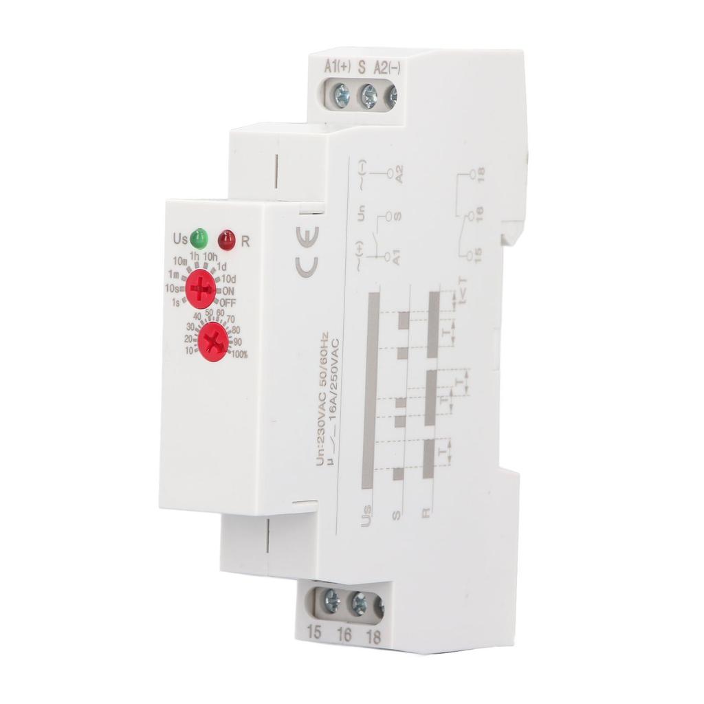 Электронное реле задержки выключения питания с одной функцией, 2 выхода, 16 А, реле задержки включения питания