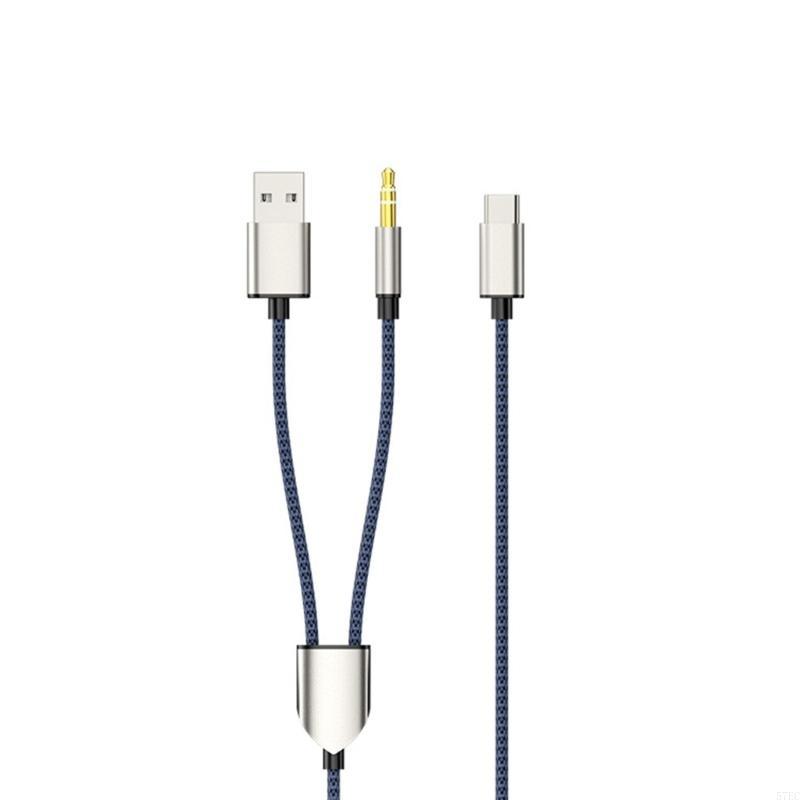 Двухфункциональный Type-C на USB A 3,5 мм Автомобильный стерео Aux Кабель для наушников 2 в 1 Соединительный провод для телефонов/планшетов с USB C