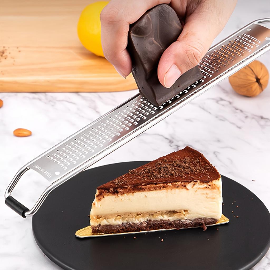 Leeseph Cheese Grater Wooden Handle Stainless Steel Vegetable Grater Multi-purpose Kitchen Food Shredder for Chocolate Butter 6
