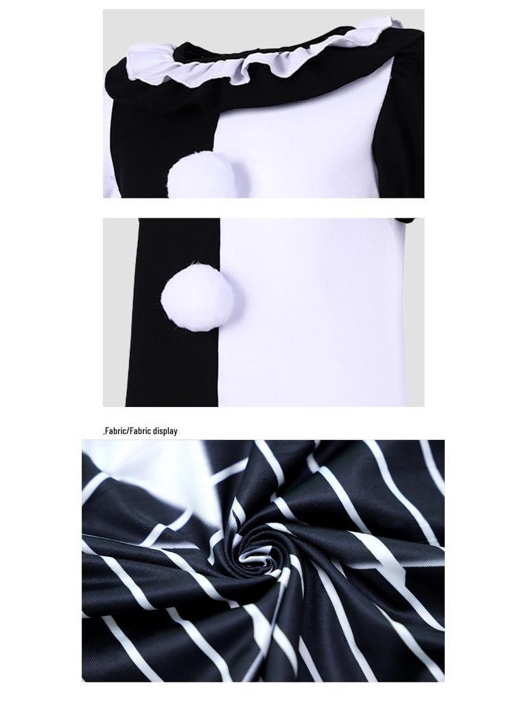 Haunted Clown Halloween Costume: Scary, Bloody Horror Cosplay for Stage and Role Play