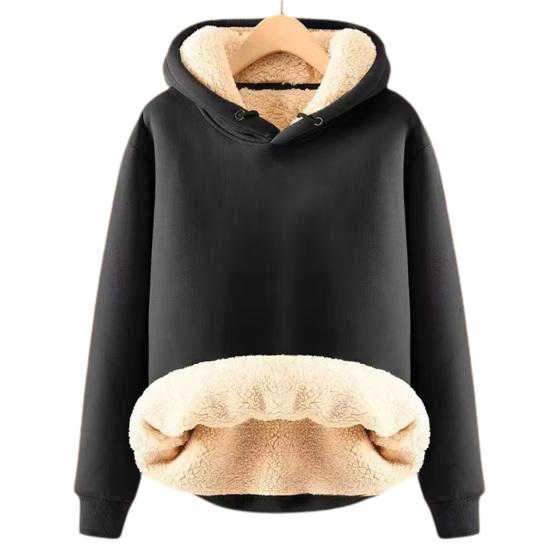 Men Sweatshirt Long Sleeve Loose Padded Drawstring Men Winter Hooded Sweatshirt Daily Wear