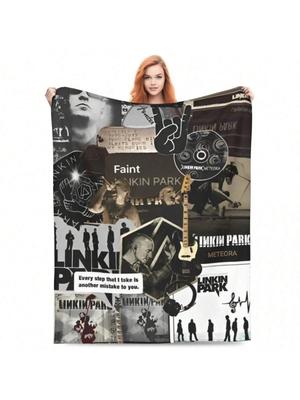 Покрывало-плед L-Linkin Rock Park Флис Супер Теплое Пледы Для Дома Дивана Спальни Одеяло