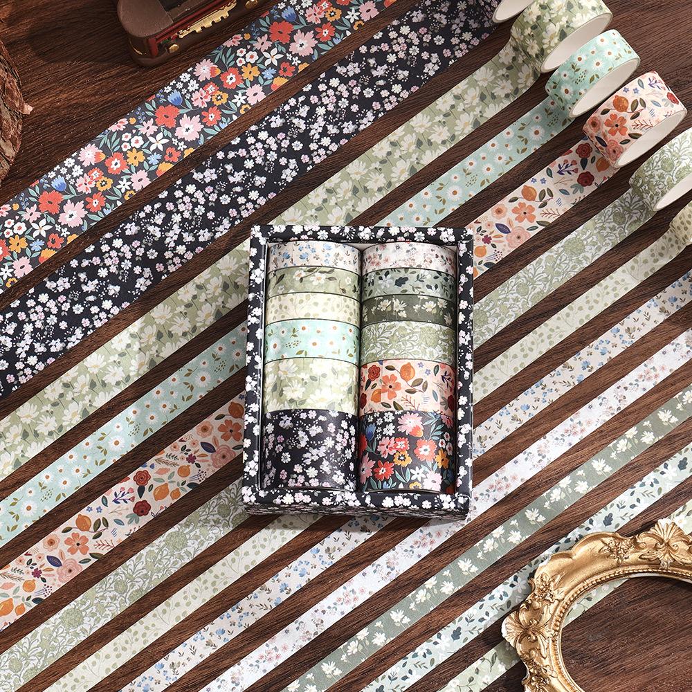 12 шт. Ваcи-лента «Сакура» для скрапбукинга Маскировочная лента Декоративные школьные принадлежности Украшение для дневника Ваcитейп