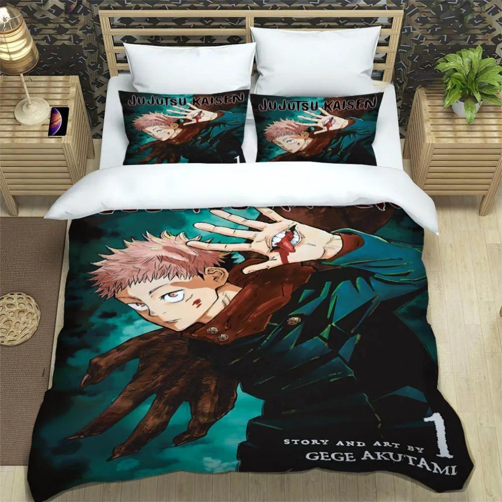 Japan Anime Teenagers Gifts J-Jujutsu K-Kaisens Bedding Set Sato G-Gojos Duvet Cover Sets Twin Q-Queens King Single Size