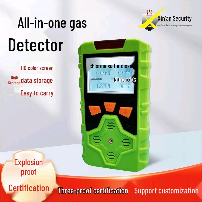 KP836 Portable 4-in-1 Gas Detector: Combustible, Oxygen, CO, H₂S Alarm