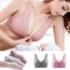 Undershirt Type Breastfeeding Bra, Cotton Non-steel Ring Maternity Underwear Without Scar Back, Front Open Buckle Breastfeeding Bra