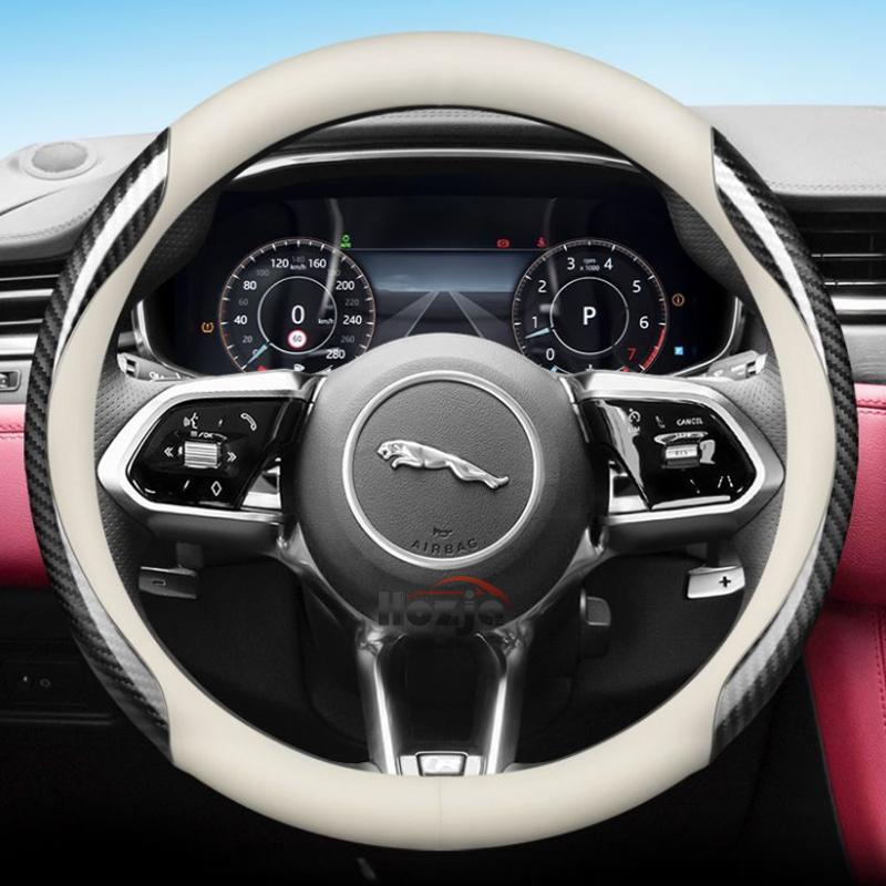 Leather Car Steering Wheel Cover for Jaguar X F S Type XF 250 260 XE XFR E F I Face Xj X350 X351 Xjl Accessories