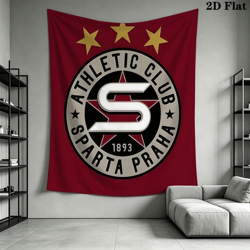 AC Sparta Praha logo Wall Hanging Printed Fabric Blanket Decorative Tapestries for Bedroom Living Room Home Decor