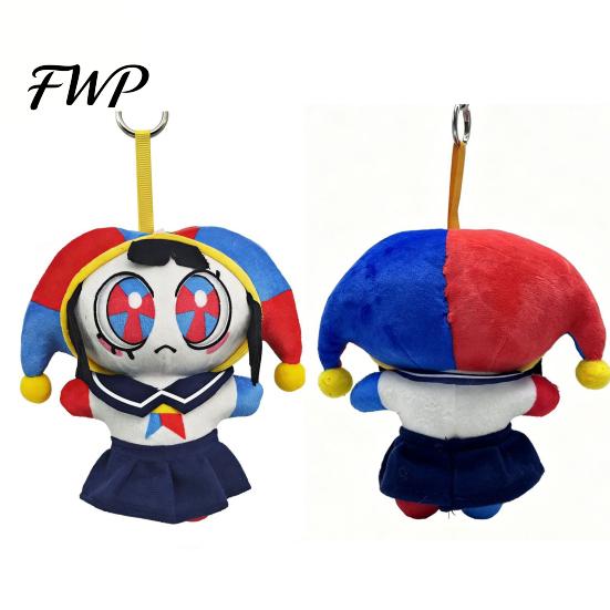 Plush Accessory for Pencil Case Clown Keychain Backpack Cute Stuffed Animal Keyring Soft Skin-friendly Mini Pendant Purse Charm Funny Gift Kids Women