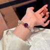 Rose Gold Dream Original Natural White Crystal Beaded Bracelet Sparkly Fashion Jewelry Women