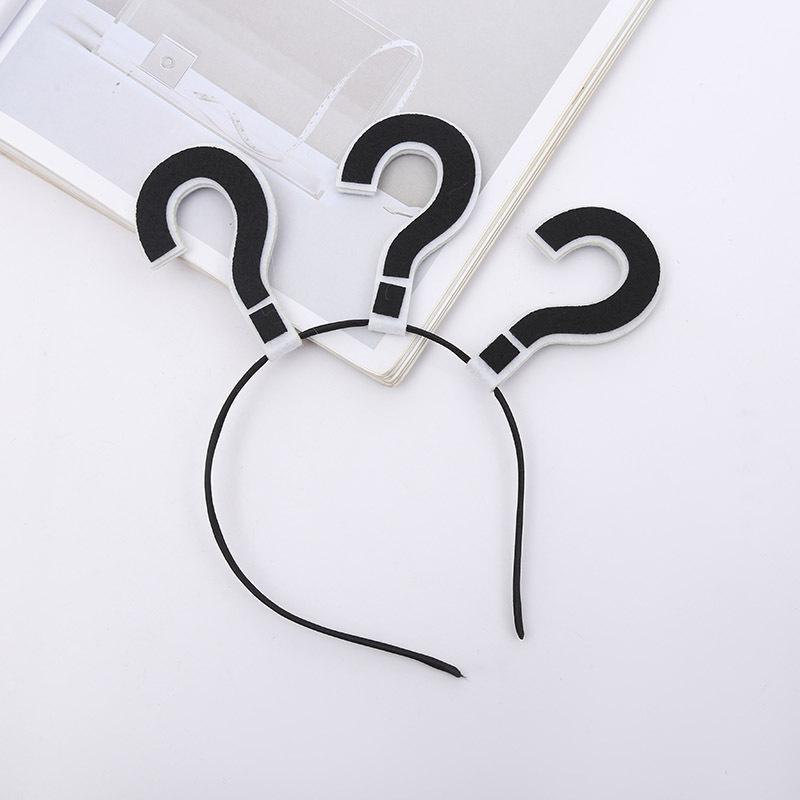 Резинки для волос в форме вопросительного знака для женщин, резинки для волос, заколки для волос, аксессуары для волос для женщин и девочек(черный)