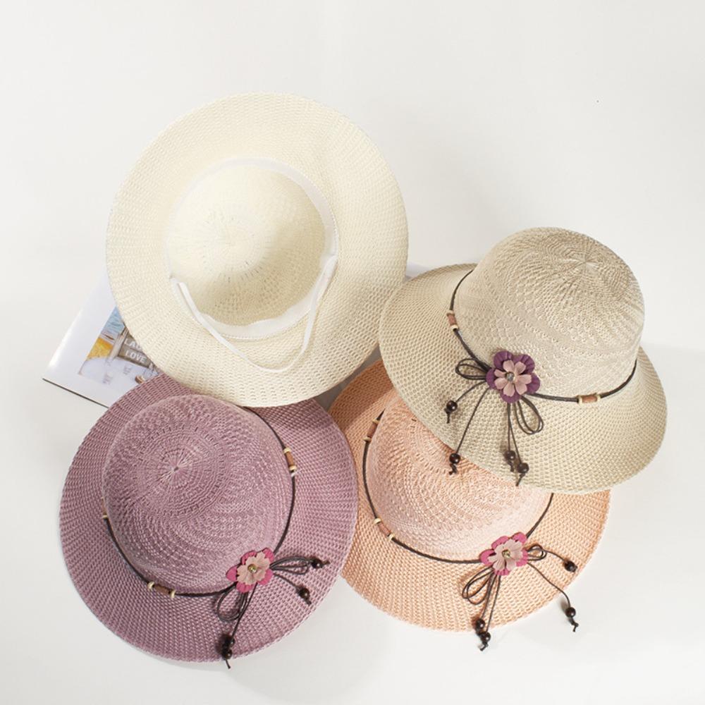Cotton Polyester Straw Hat Ventilate Sun Hat New Beach Hat