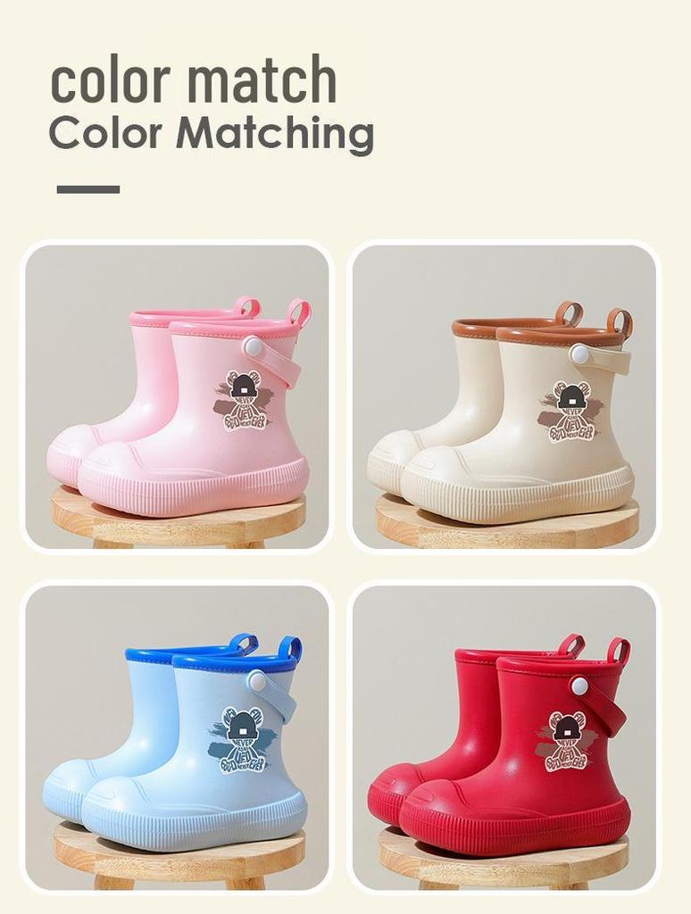 Детские водонепроницаемые резиновые сапоги - Нескользящие, Высокие, для школы
