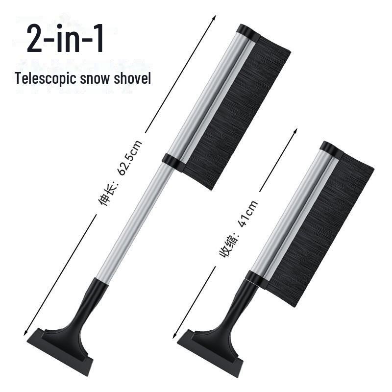 Телескопическая алюминиевая автомобильная лопата для снега для удаления льда зимой