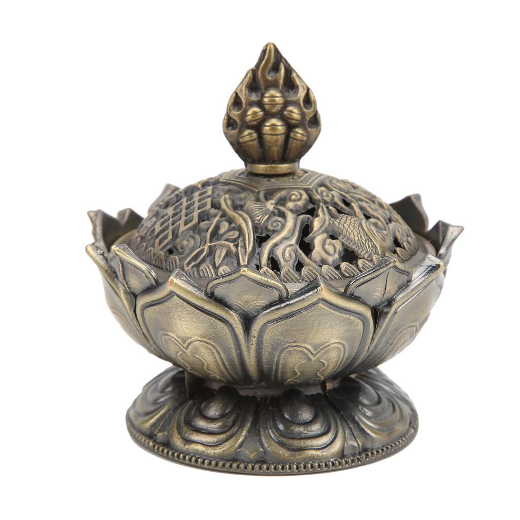 Incense Burner Bronze Anticorrosion RustProof Durable Classical Charcoal Burner for Home Decoration