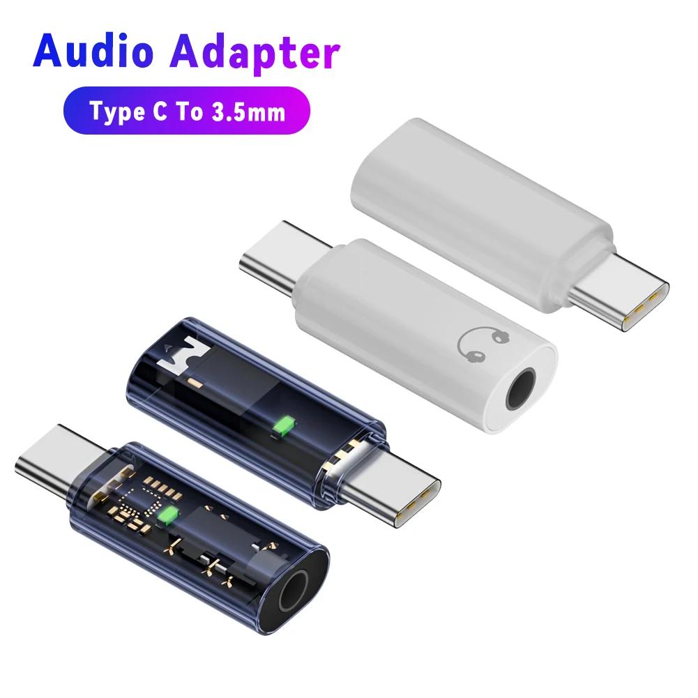 Type C To 3.5mm Audio Adapter USB Type C To 3.5mm Aux Adapter Earphone AUX Adapter for iPhone 15 Samsung Galaxy S24 S23 Ultra