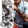 Fake Skull Tattoo Male Lion Wolf Tiger Snake Waterproof Tattoo Sticker Arm Art Fake Tattoo Male