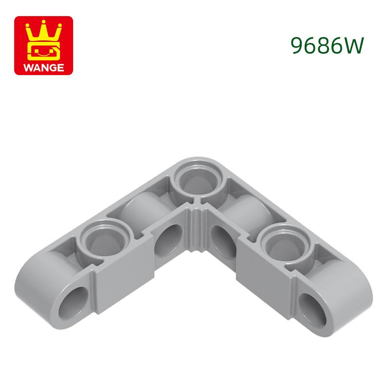 Нетоксичный 58 шт./лот 9686W 1x4 Поворотный блок с прямым углом и 7 отверстиями Цветные аксессуары Moc Совместимые с Кирпичиками Diy Детская игрушка
