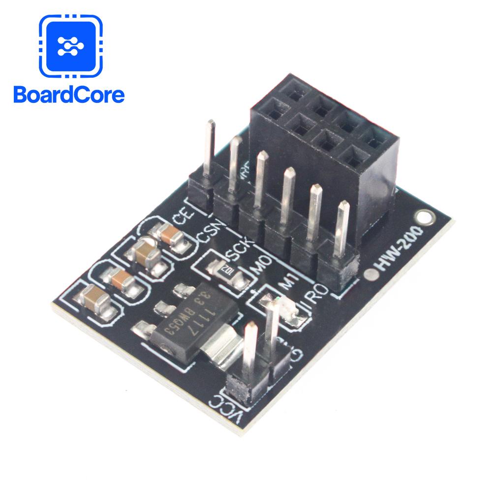 Модуль NRF24L01 Модуль беспроводной передачи данных 2,4 ГГц NRF24L01+PA+LNA с антенной Расстояние 1100 м GT24 для Arduino