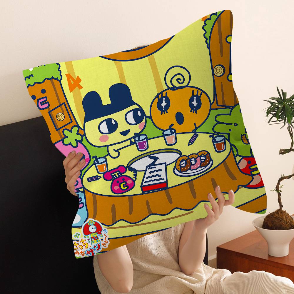 Classic T-Tamagotchi Cut Friend Game 45*45Cm Cushion Cover Pillow Cover Decor Pillowcase Home Pillowcase For Couch Pillow