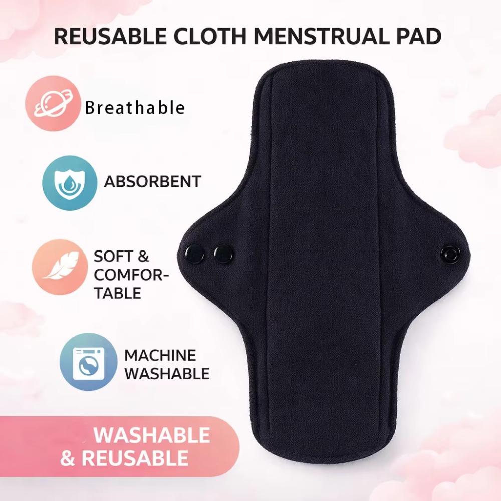 Reusable Menstrual Cloth Pads Washable Nursing Pad for Women Anti-Slip Panty Liner Lady Care