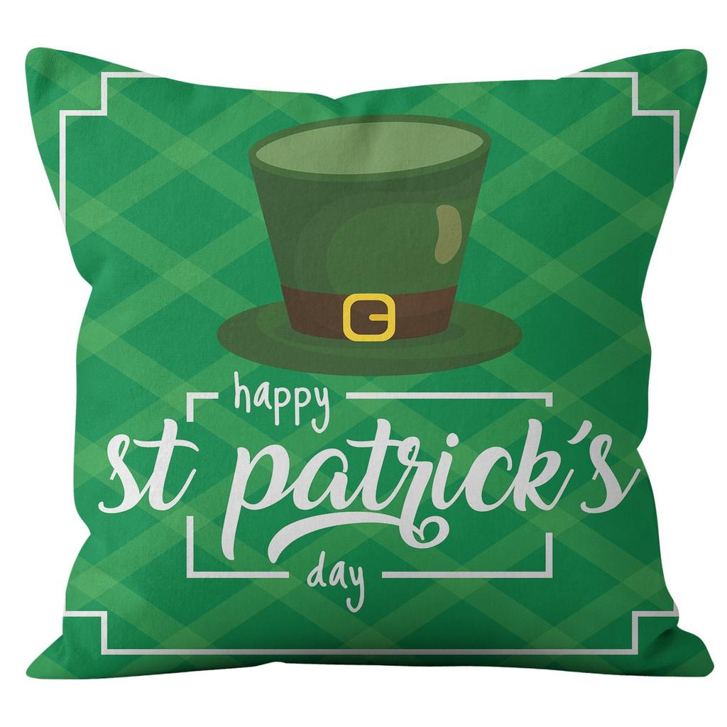 Наволочка для дома Ст. Наволочка на День святого Патрика Четырехлистный клевер Клетчатая Наволочка на диванную подушку