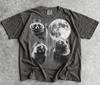 Raccoon Moon Shirt, Tanuki Full Moon Tee, Celestial Animal Graphic Top, Forest Night Wildlife Shirt