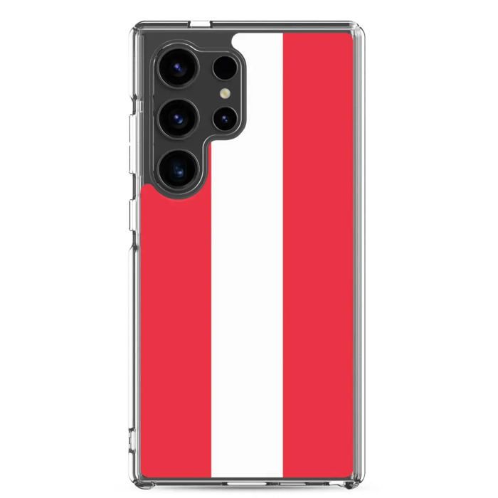 Coque Téléphone - Samsung - Galaxy S24 Ultra - Drapeau De l'Autriche - Souple - Multicolore