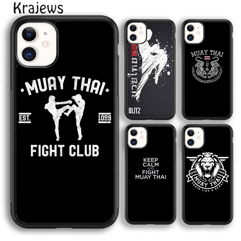 Krajews Чехол для телефона Муай Тай Кикбоксинг Бой Для iPhone 17 Air 16 15 14 plus 11 12 13 pro max coque Оболочка Fundas