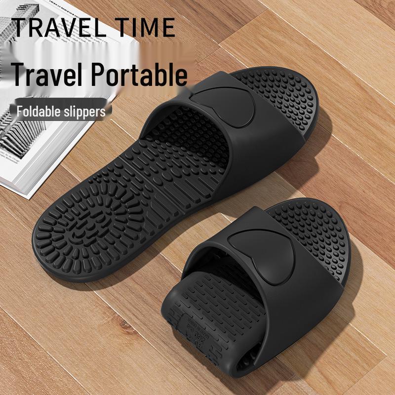 Женские минималистичные складные EVA тапочки для ванной - Бесшумные, устойчивые к запаху, противоскользящие для путешествий и использования в отеле