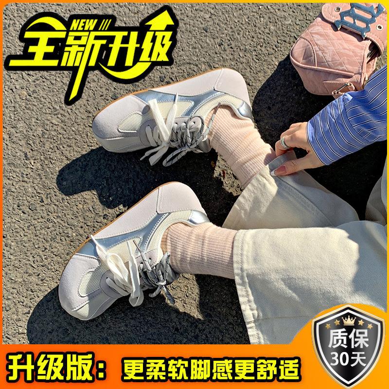 Ретро удобные мягкие туфли на платформе женские весна-лето новые круглые на шнуровке сетчатые дышащие повседневные спортивные туфли для моральной подготовки одинарные туфли