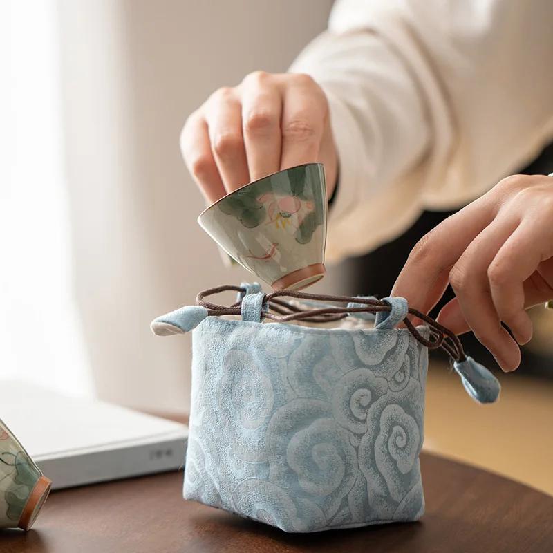 Керамическая чашка для чая в китайском стиле Ge Kiln Master, изготовленная вручную, одинарная чашка, дегустационная чашка для чая, чайный сервиз в стиле кунг-фу, чайная чашка