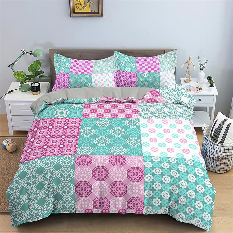 Пододеяльник с геометрическим узором в скандинавском стиле, комплект постельного белья с абстрактным рисунком, односпальная кровать размера «king-size» для подростков, взрослых, декор комнаты, одеяло из микрофибры, наволочки