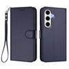 For Samsung Galaxy S24 FE Leather Case Wallet Stand Phone Cover with Wrist Strap