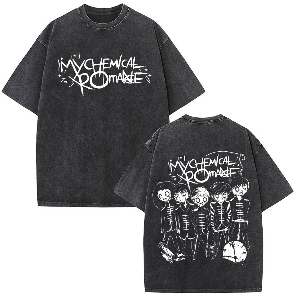 My Chemical Romance Long Live The Black Parade Мерч с тура Постиранные футболки Мужские Женские Готическая Панк-группа Оверсайз футболки