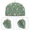 NUOLUX Tea Cozy Teapot Cover, Cotton Fabric, Stylish Nordic Floral Design, Insulated Teapot Cover, Dust Cover, Kettle Cover, 33x33x23cm, Color 3,