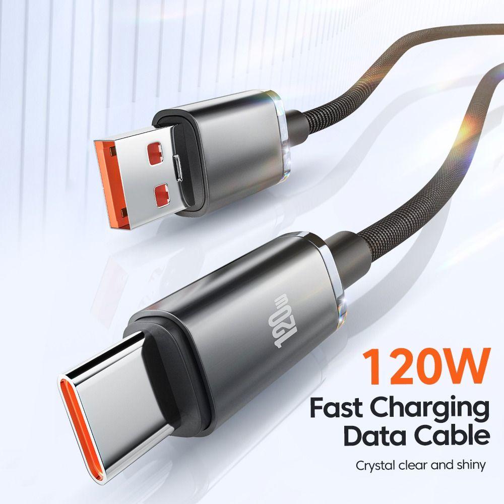 USB C 120W 6A Fast Charging Wire 120W 6A 120W USB Type C Cable Type C Cable Mobile Phone Charg