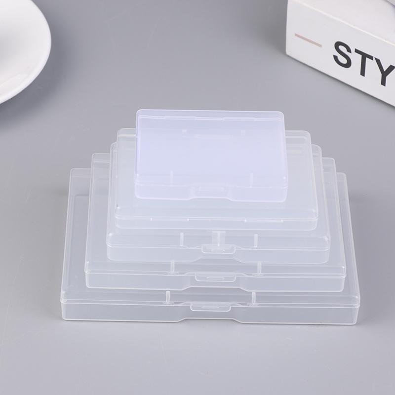 Прозрачная пластиковая коробка, прямоугольная полупрозрачная упаковочная коробка, органайзер для хранения, пылезащитный прочный прочный контейнер для ювелирных изделий