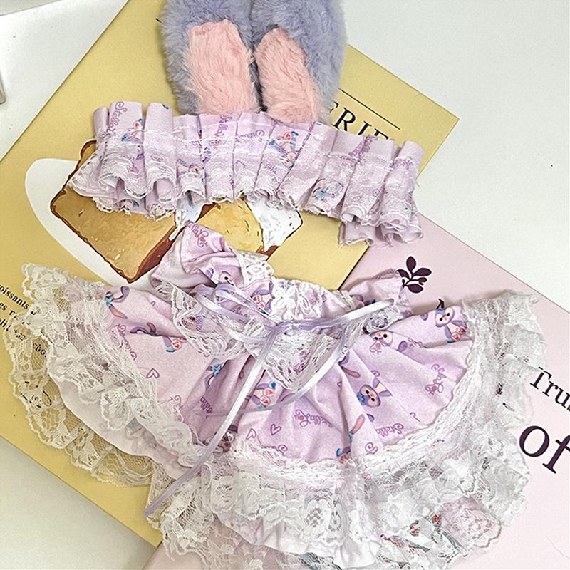 20 см хлопковая кукла, милые платья принцессы, комбинезон, футболка, плюшевая кукла, одежда, юбка с повязкой на голову, комплект платьев, аксессуары для кукол