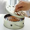 Enhanced Portable Mosquito Coil Box with Lid and Ash Tray - Fireproof Aromatherapy Furnace and Bracket