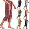 Women's Cropped Pants Stralght Pants With Pockets Lightweight Caual Loose  Trousers