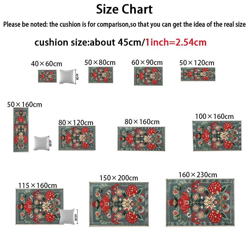 VIKAMA Green Leaf Carpet Soft Absorbent Floor Mat Bathroom Mat Toilet Door Mat Rug For Bedroom Outdoor Carpet Home Decoration