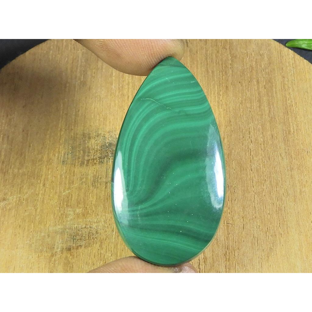 24X46X05MM Natural Green Malachite Pear Cabochon Loose Gemstone 80Cts. B-138