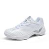 Li Ning Thunder Sonic Boom Амортизация Скользкая подошва Дышащие Низкие Бадминтонные кроссовки Унисекс Белый Серебристый AYTV005-4