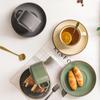 Ceramic Coffee Cup and Saucer Set with Spoon European Luxury Breakfast Cup Ins Retro Light Luxury High-value Small Cup and Saucer