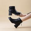 Новые стили женской обуви Повседневные ботильоны На высоком каблуке Универсальные облегающие ботинки