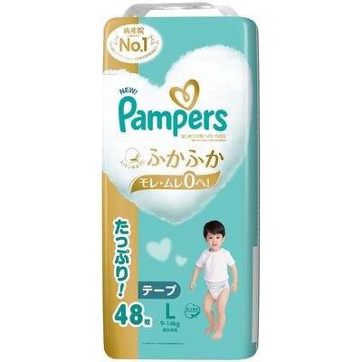 L Pampers лучшее для кожи 48 штук [размер ленты] подгузники, первый раз (9~14 кг),