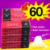 60 PCS Condoms Sex Products With Naked Package Condom Condoms For Men Latex Lubricant Large Oil