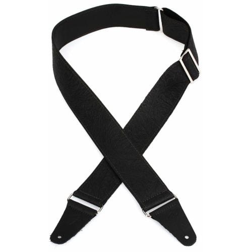 Fender Tooled Leather Guitar Strap, 2", Black